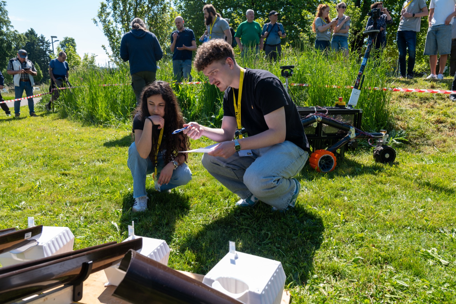 judges scoring the rover during a task