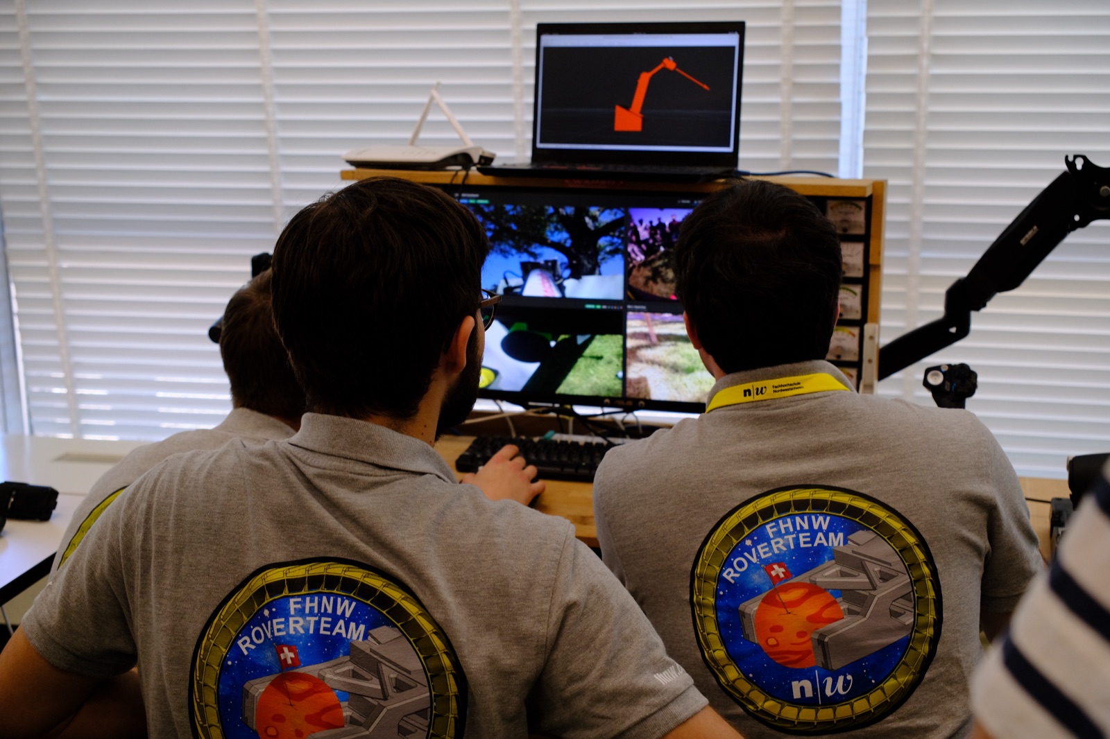 our operator station during the grab task