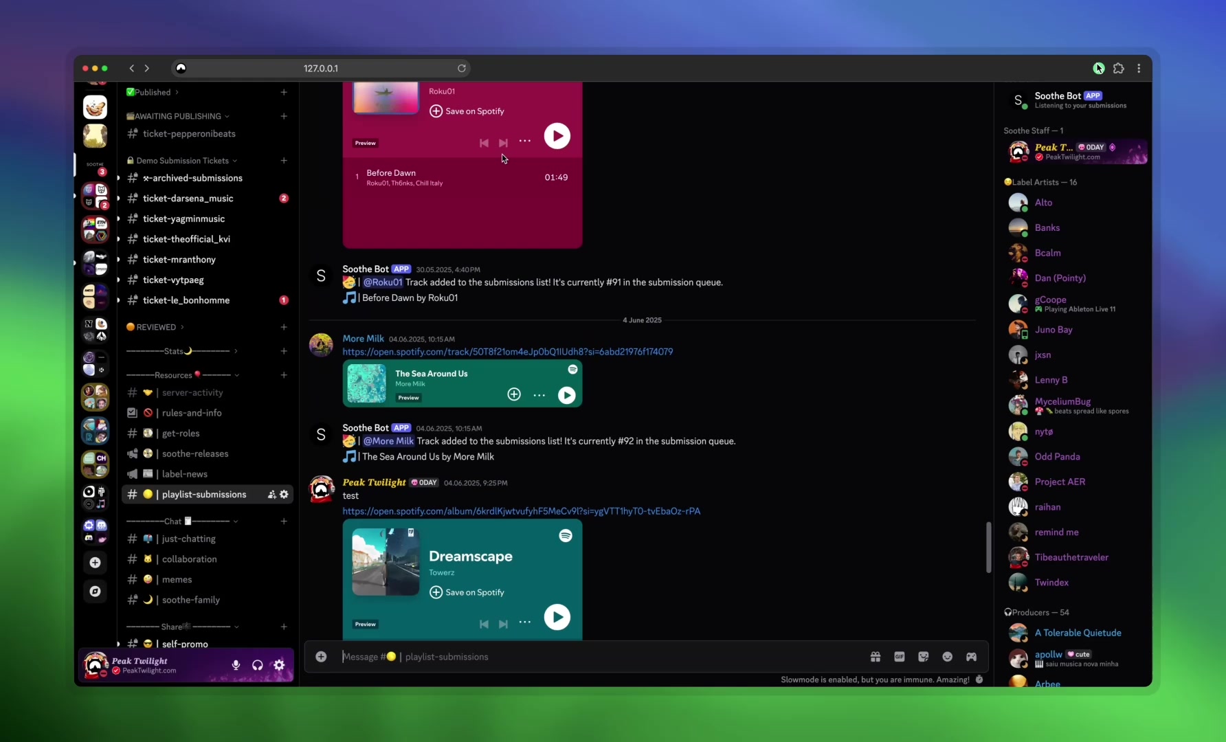 Soothe Records Discord Bot