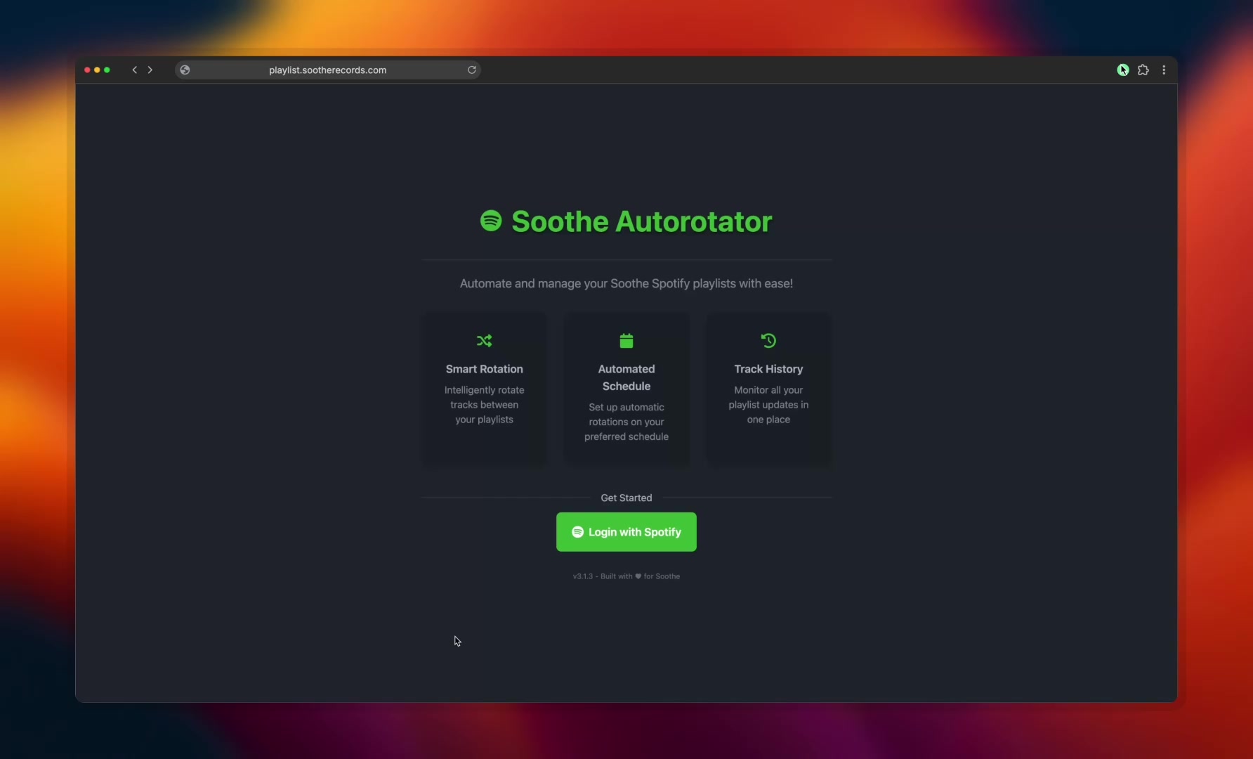 Soothe Playlist Autorotator